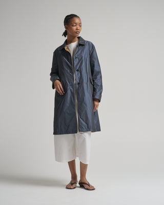 new techno taffeta reversible oversized topper coat