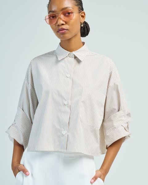 トップス CTHY LUXURY MATERIAL CLASSIC SHIRTS next_ex_shirt_khaki_white_4_gr