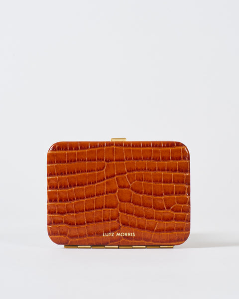 Lutz Morris Nolan Card Holder Cognac Croco