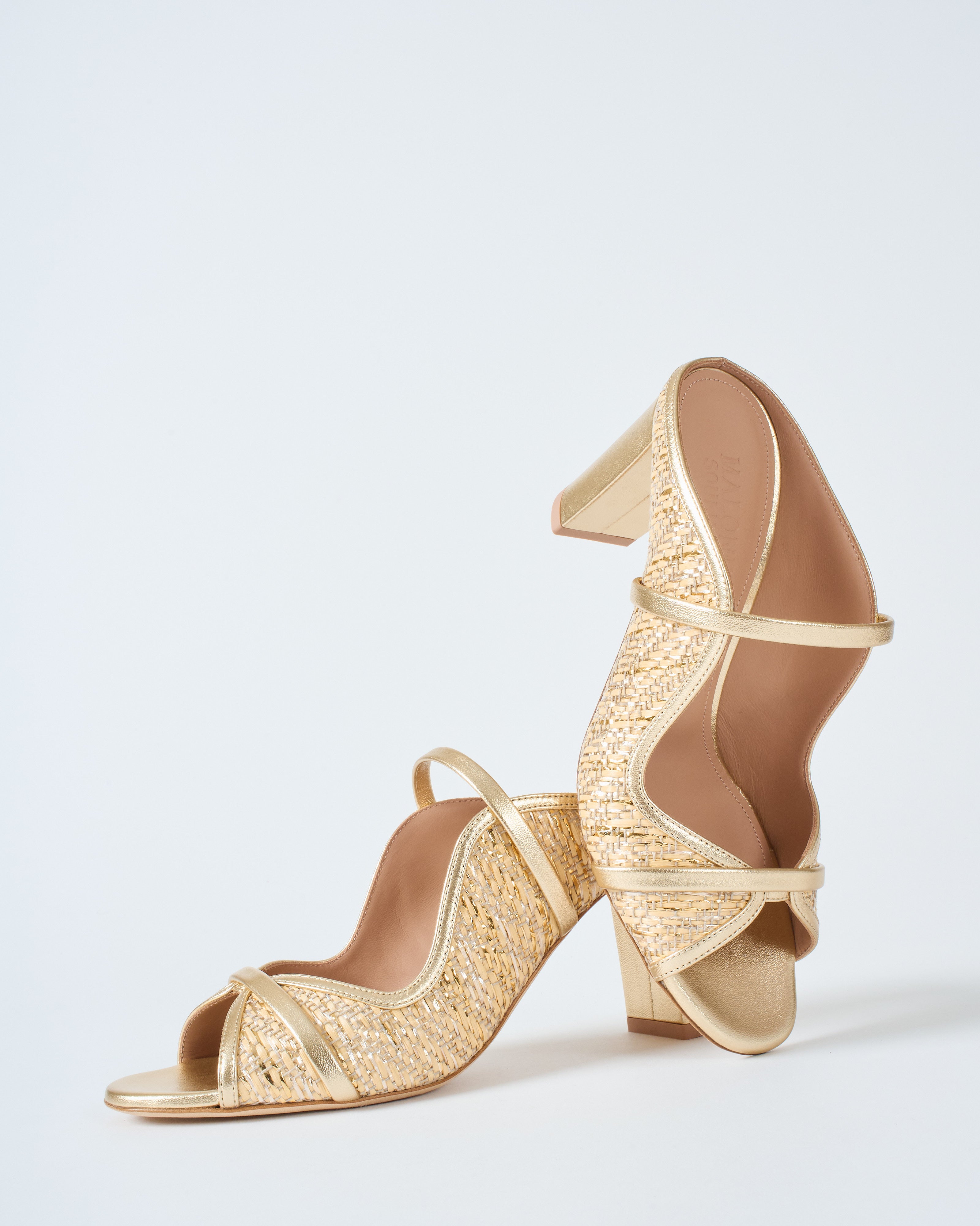 Malone Souliers Norah 70 Heel Gold/Antique Gold Malone Souliers Norah 70 Heel Gold/Antique Gold