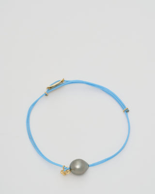 nylon cord bracelet with gold plate