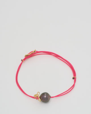 nylon cord bracelet with gold plate