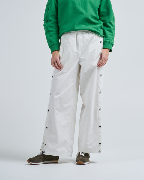 Tibi Nylon Snap Pull On Jogger White