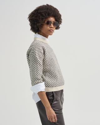 octagon crew half sleeve sweater