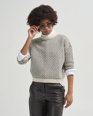 octagon crew half sleeve sweater