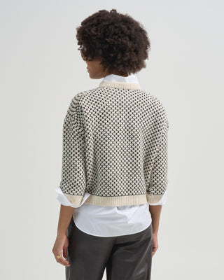 octagon crew half sleeve sweater