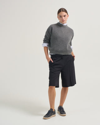 octagon crew half sleeve sweater