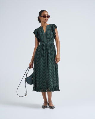 olga flutter sleeve midi dress olga flutter sleeve midi dress