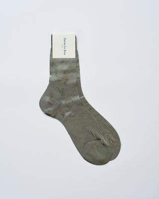 one ribbed laminated socks