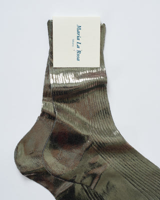 one ribbed laminated socks