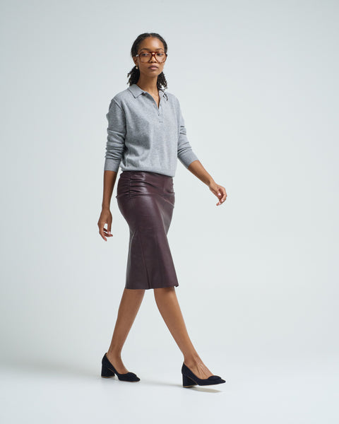 L'Appartement【オズマ】Cupra Tight Skirt ブラウン L´Appartement