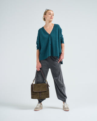 o/s pointelle cardigan