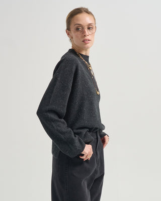 oversized mock neck sweater