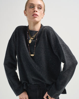 oversized mock neck sweater