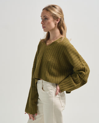 oversized v-neck sweater
