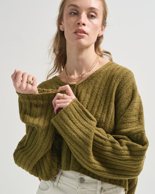 oversized v-neck sweater