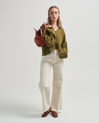 oversized v-neck sweater