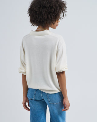 oxford l/s relaxed polo sweater