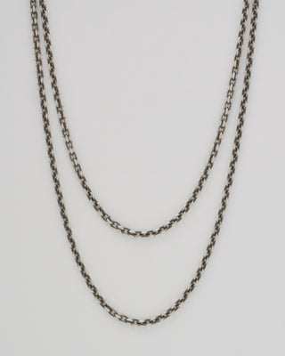 oxidized sterling silver 3mm chain