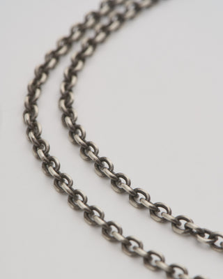 oxidized sterling silver 3mm chain