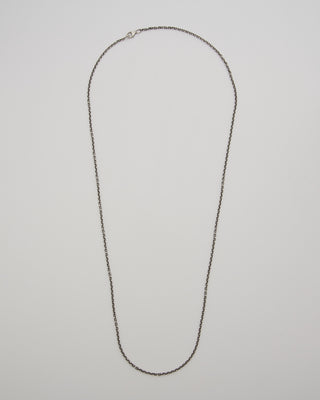 oxidized sterling silver 3mm chain
