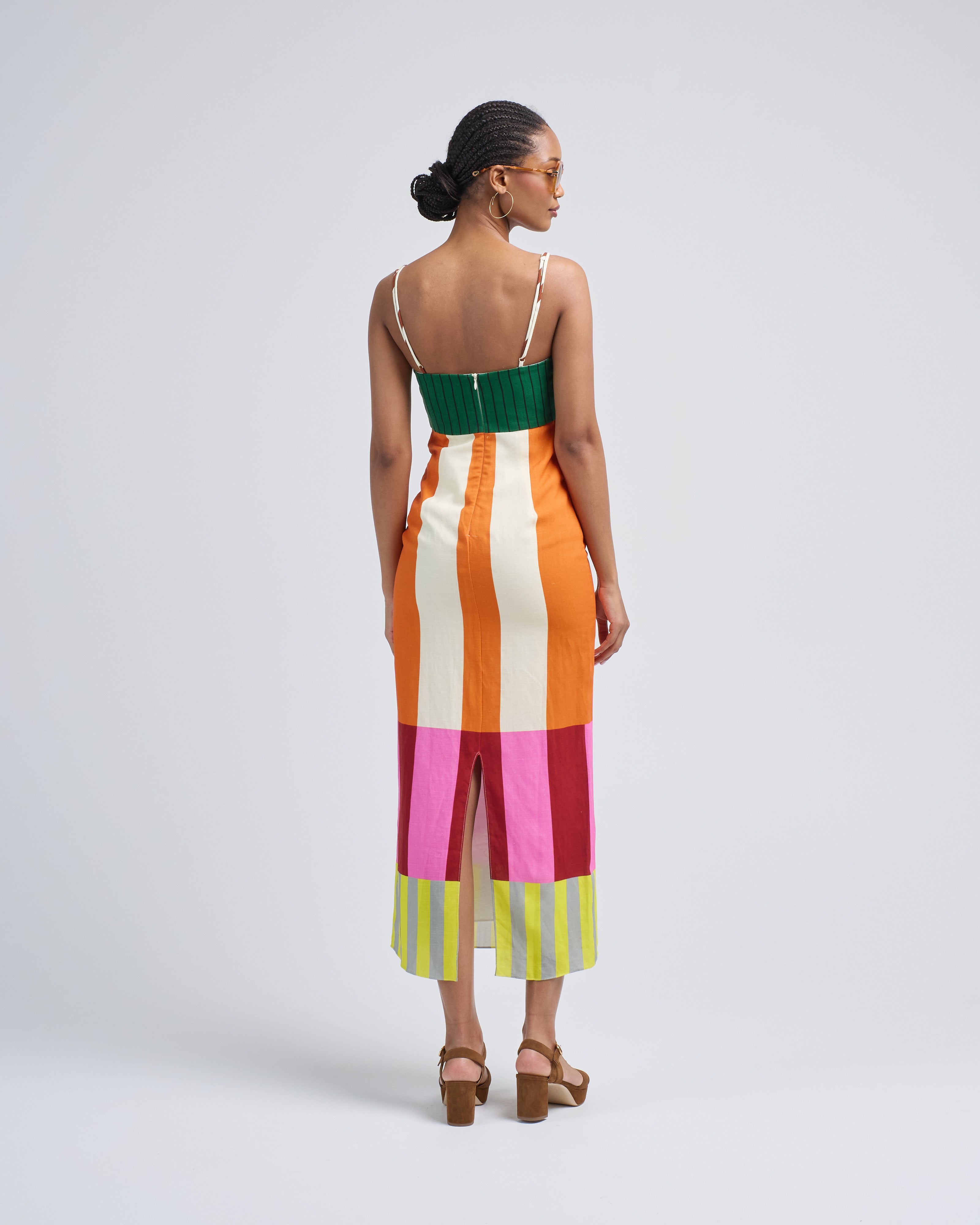Cala De La Cruz Paloma Dress Bengal Multi Cala De La Cruz Paloma Dress Bengal Multi