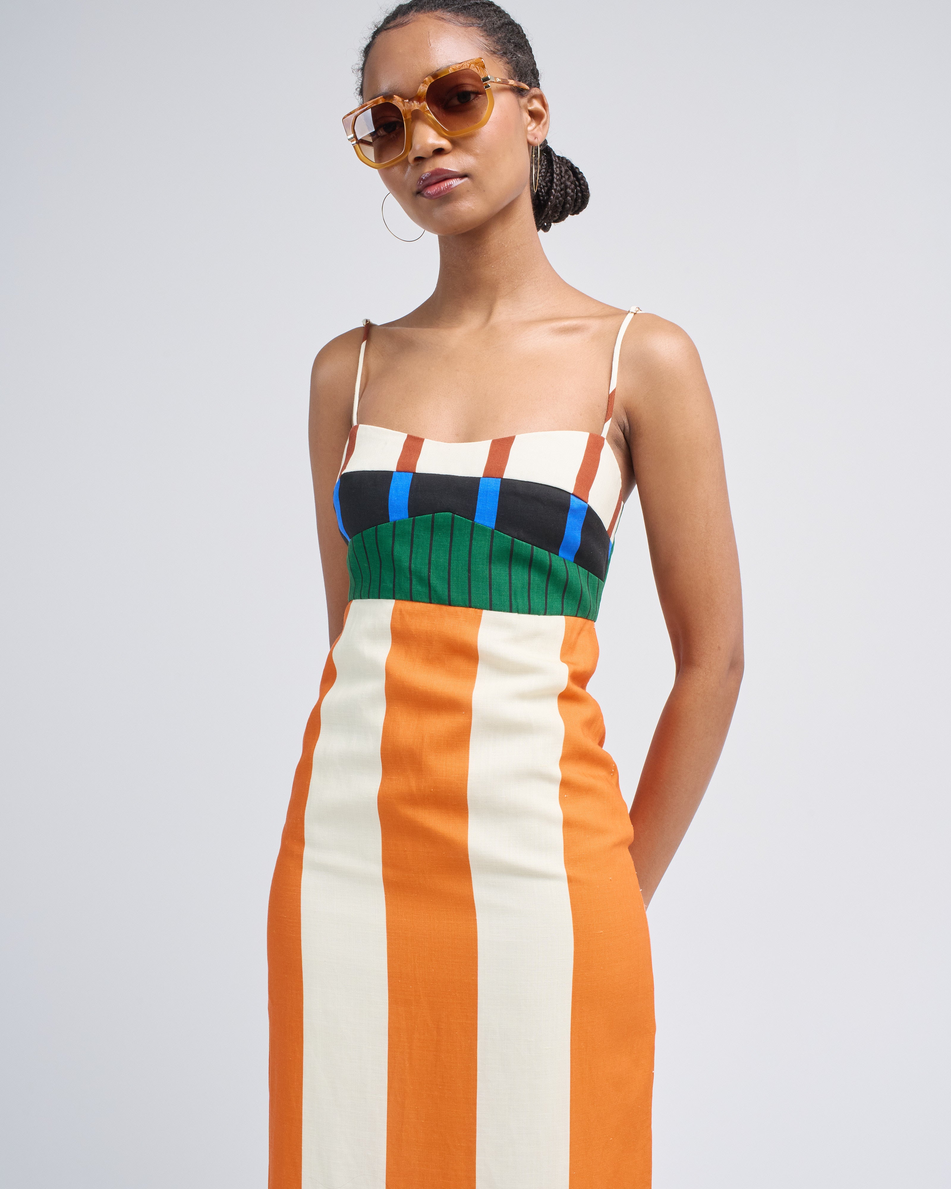 Cala De La Cruz Paloma Dress Bengal Multi Cala De La Cruz Paloma Dress Bengal Multi