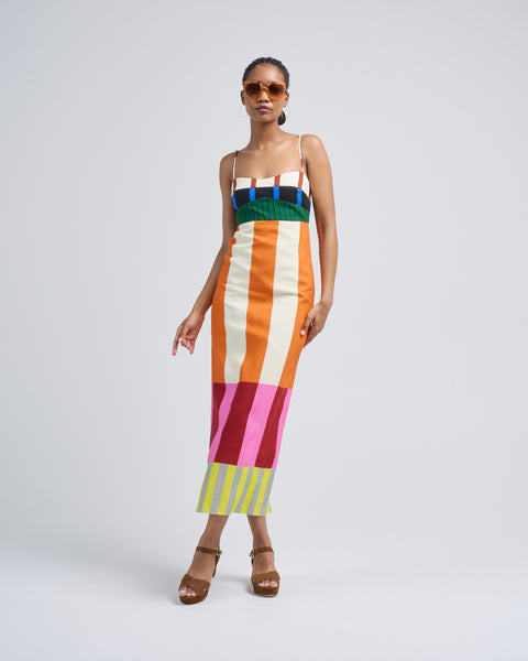 Cala De La Cruz Paloma Dress Bengal Multi Cala De La Cruz Paloma Dress Bengal Multi