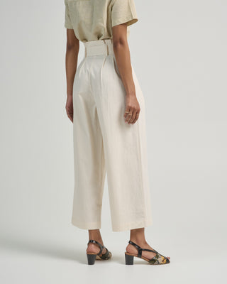 paper bag pleated trouser