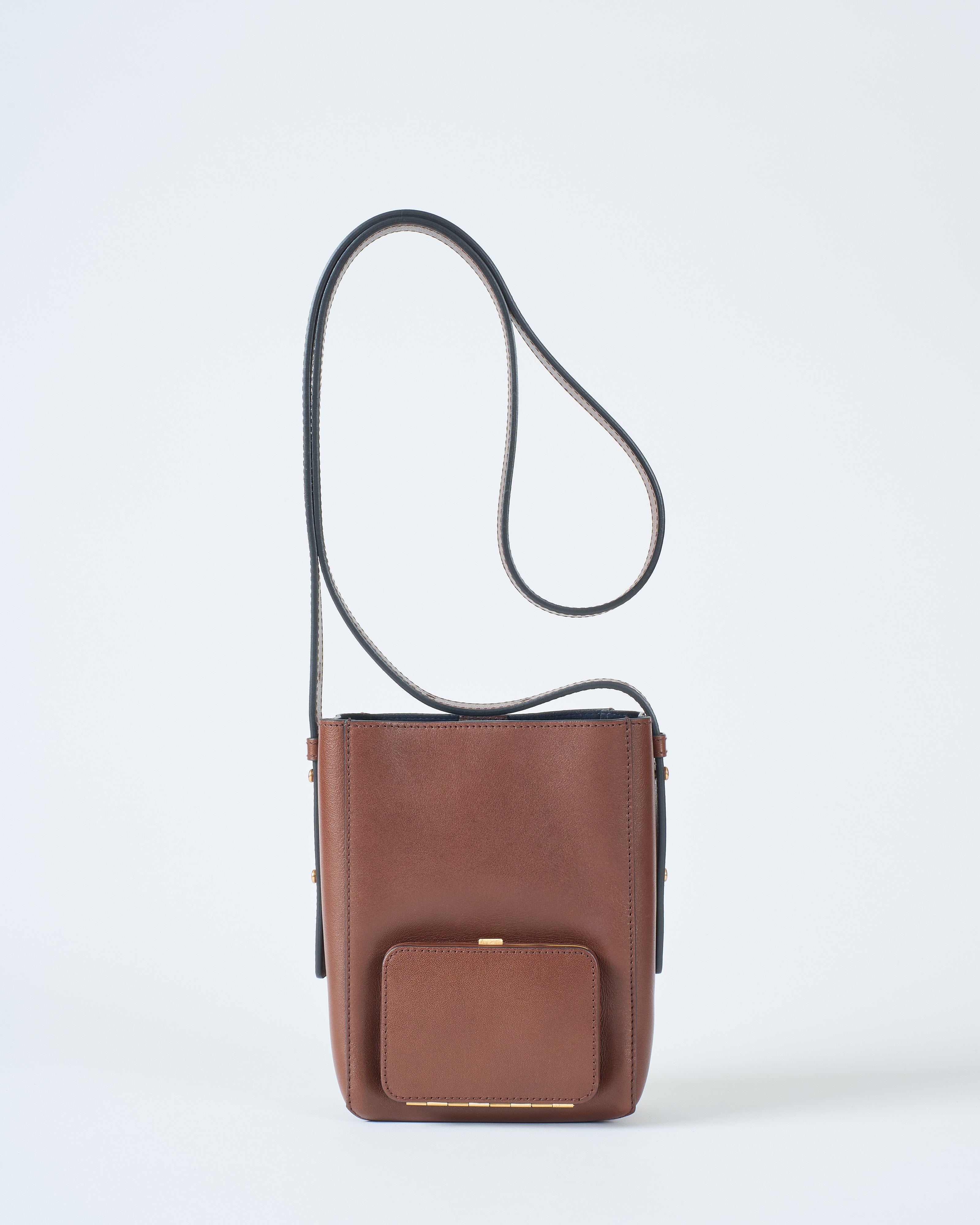 Lutz Morris Parker Small Cross Body Bag Chocolate Cooper Leather