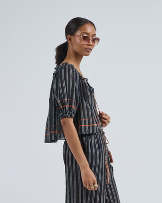 paros striped top coverup