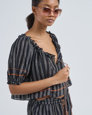 paros striped top coverup