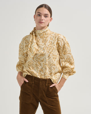 pastel long sleeve cotton blouse