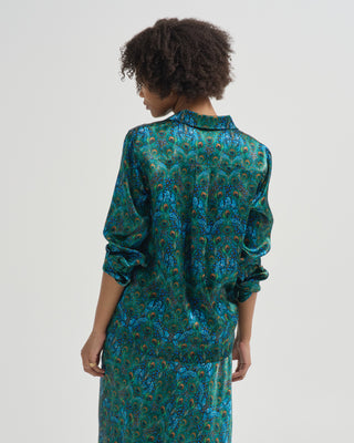 peacock manor silk shirt