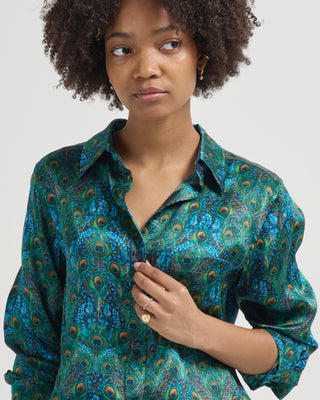 peacock manor silk shirt