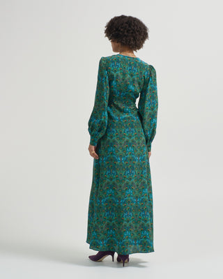 peacock soiree dress