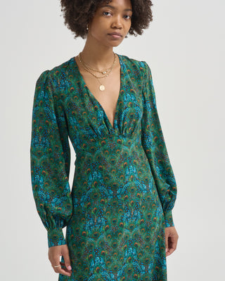 peacock soiree dress