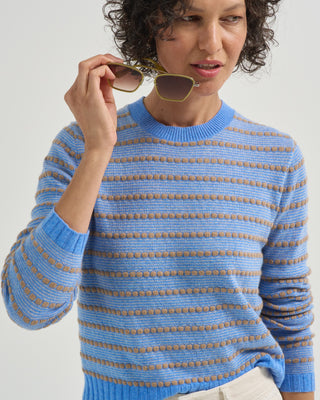 pebble stripe shrunken crew sweater