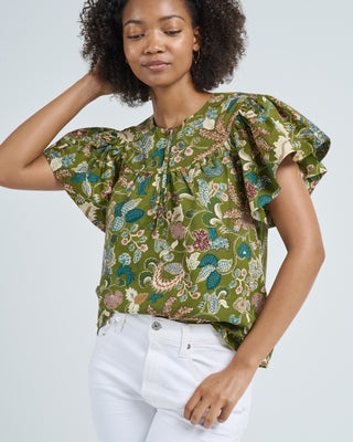 perline flutter sleeve blouse
