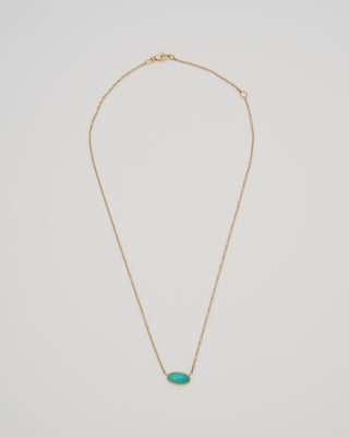 persian turquoise oval pendant necklace