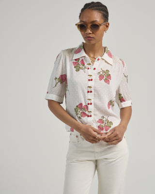 peyton strawberry dot shirt