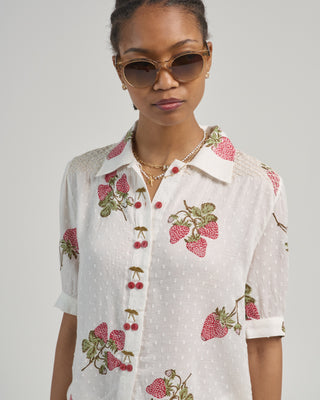peyton strawberry dot shirt