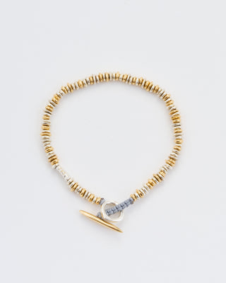 pilla sterling silver and yellow gold bracelet