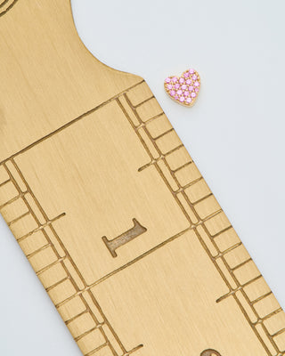 pink sapphire heart charm