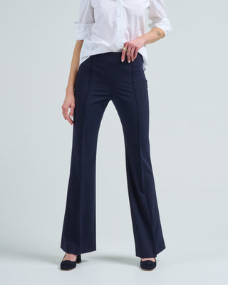 Smythe Pintuck Flare Pant Navy Blue Smythe Pintuck Flare Pant Navy Blue