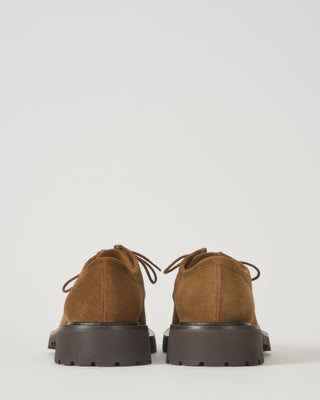 model 84 piped seam derby shoe in suede