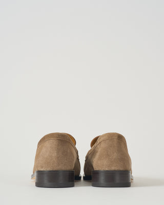 model 64 piped seam loafer in suede
