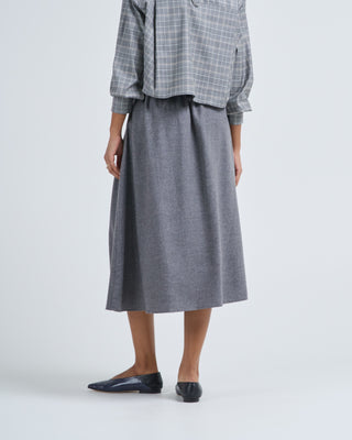 pleat front full skirt