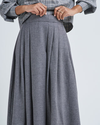 pleat front full skirt