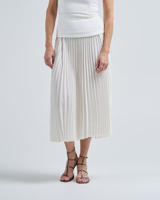 pleated elastic wb skirt